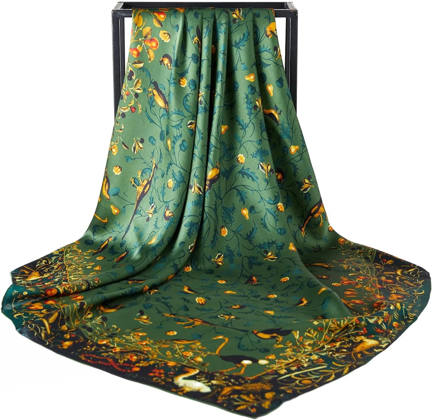100% Mulberry Silk Scarf 43 Inches Large Square Wrap for Hair Night Sleeping Scarf for Women Head Scarf