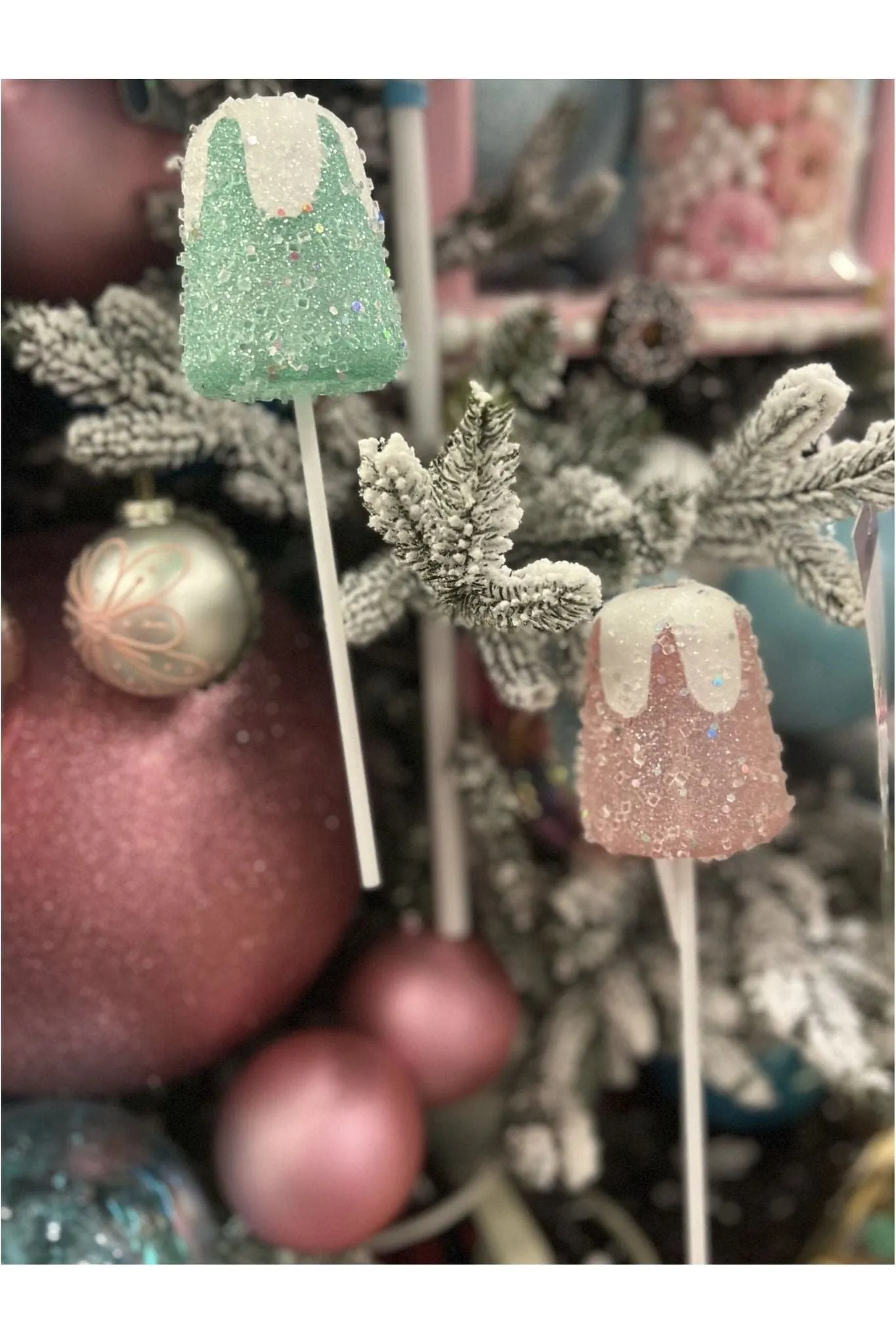 10" Green Gumdrop Lollipop Ornament (Set of 3)