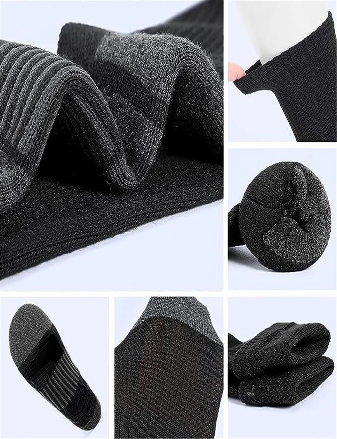 Athletic Socks Cushion Running Socks Crew Socks Outdoor Sports Socks Basketball Socks for Men Women 3-6 Pairs