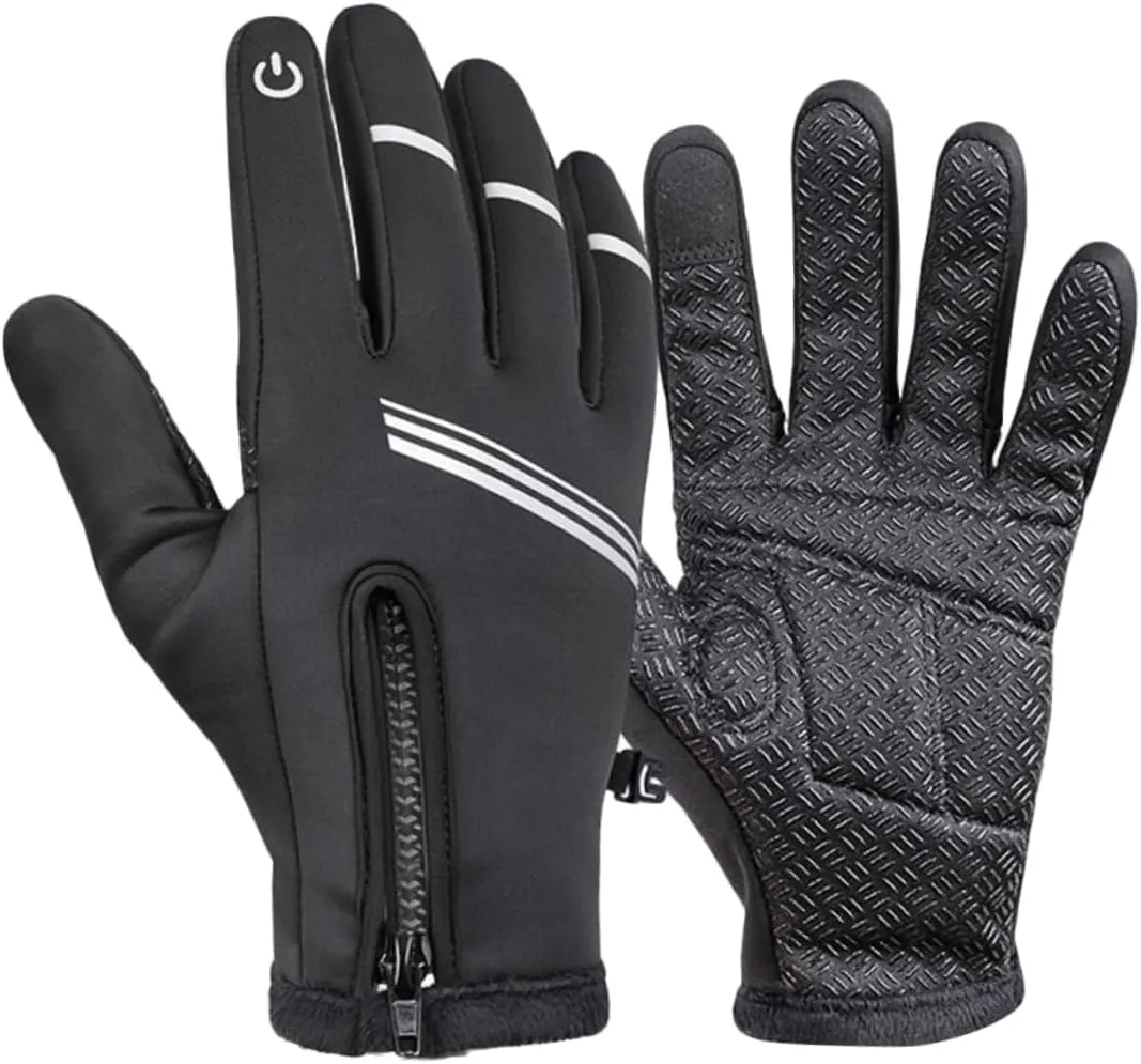 balacoo Gloves for Winter Men's Touchscreen Cycling Outdoor Warm and Non-Slip Mitts Shockproof Sturdy Sewing