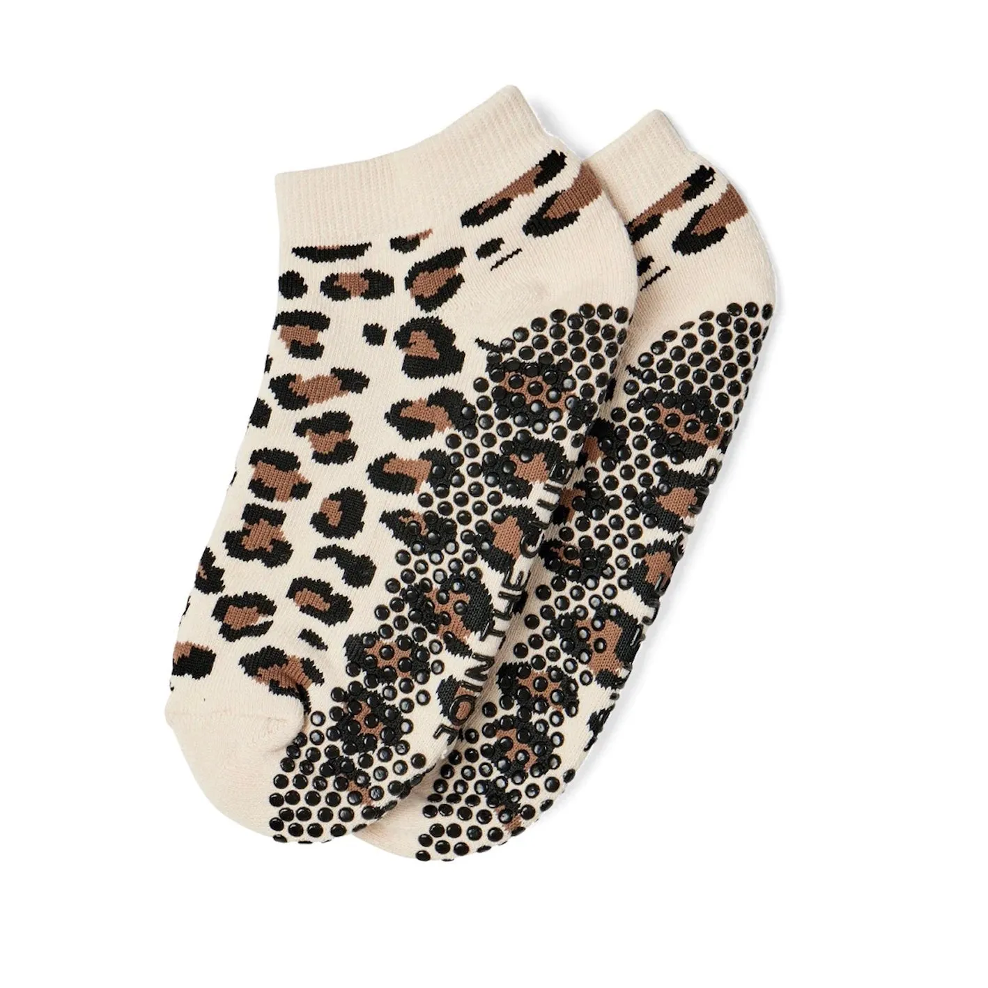 Classic Ankle Grip Socks - Leopard (Barre / Pilates)