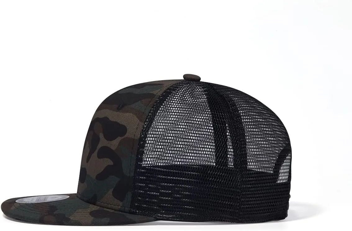 Custom Flat Bill Hats Design Your Own Text Custom Trucker Hats Embroidery Flat Bill Personalized Mesh Hip Hop Snapback Hat