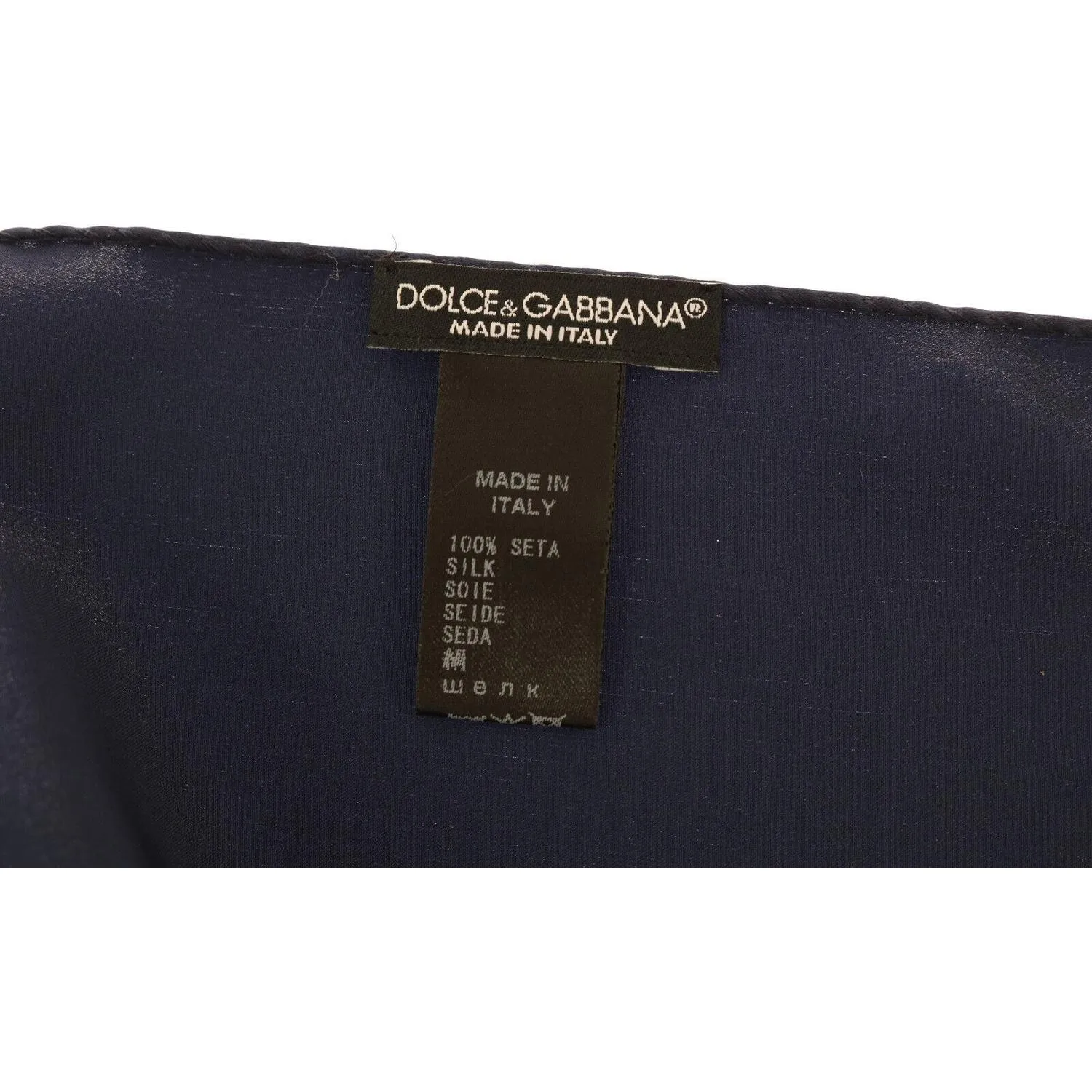 Dolce & Gabbana Elegant Silk Pocket Square in Lustrous Blue