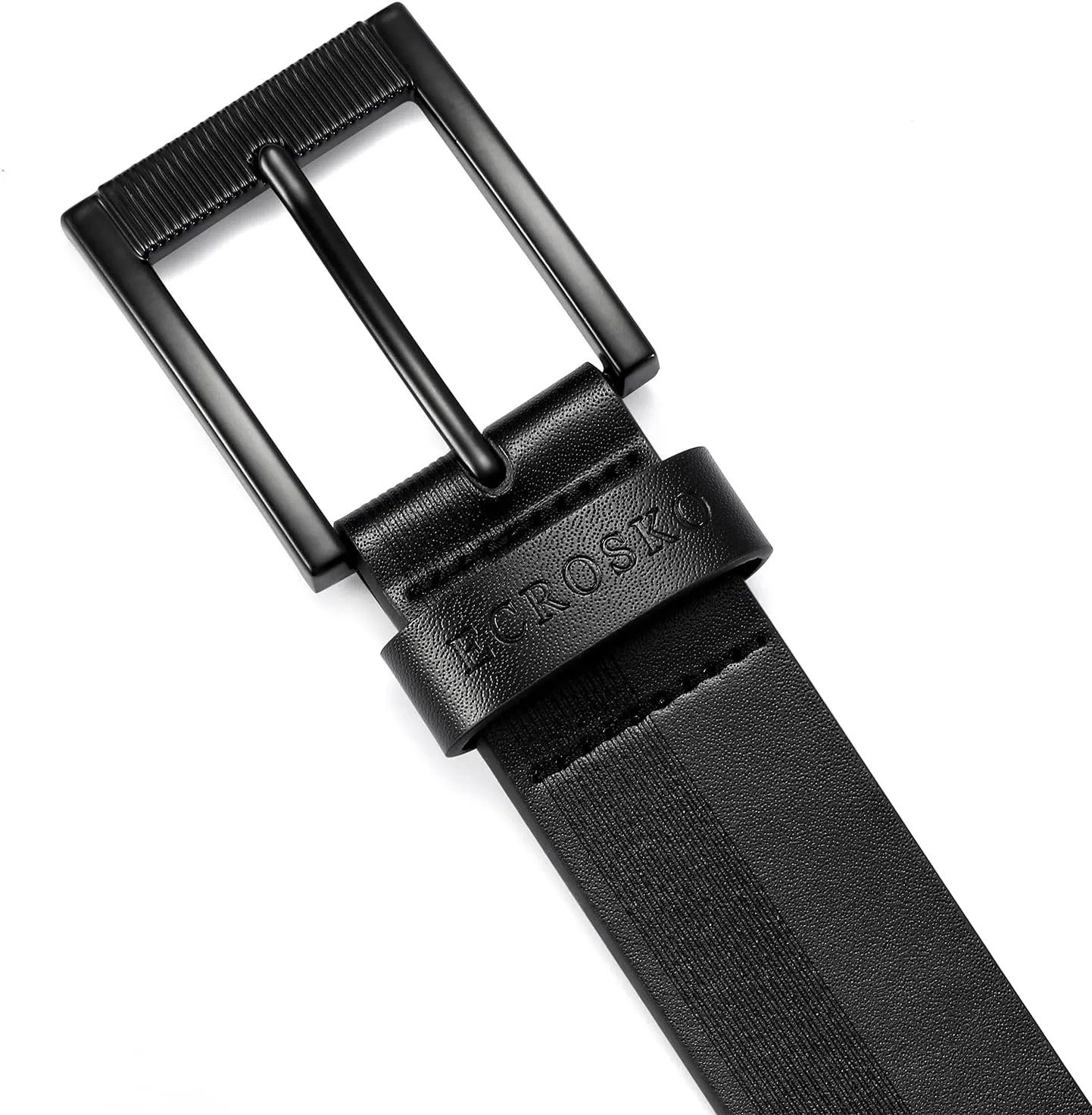 Genuine Leather Dress Belts For Men, Men Belts for Jeans Casual Dress Work Business with Metal Buckle