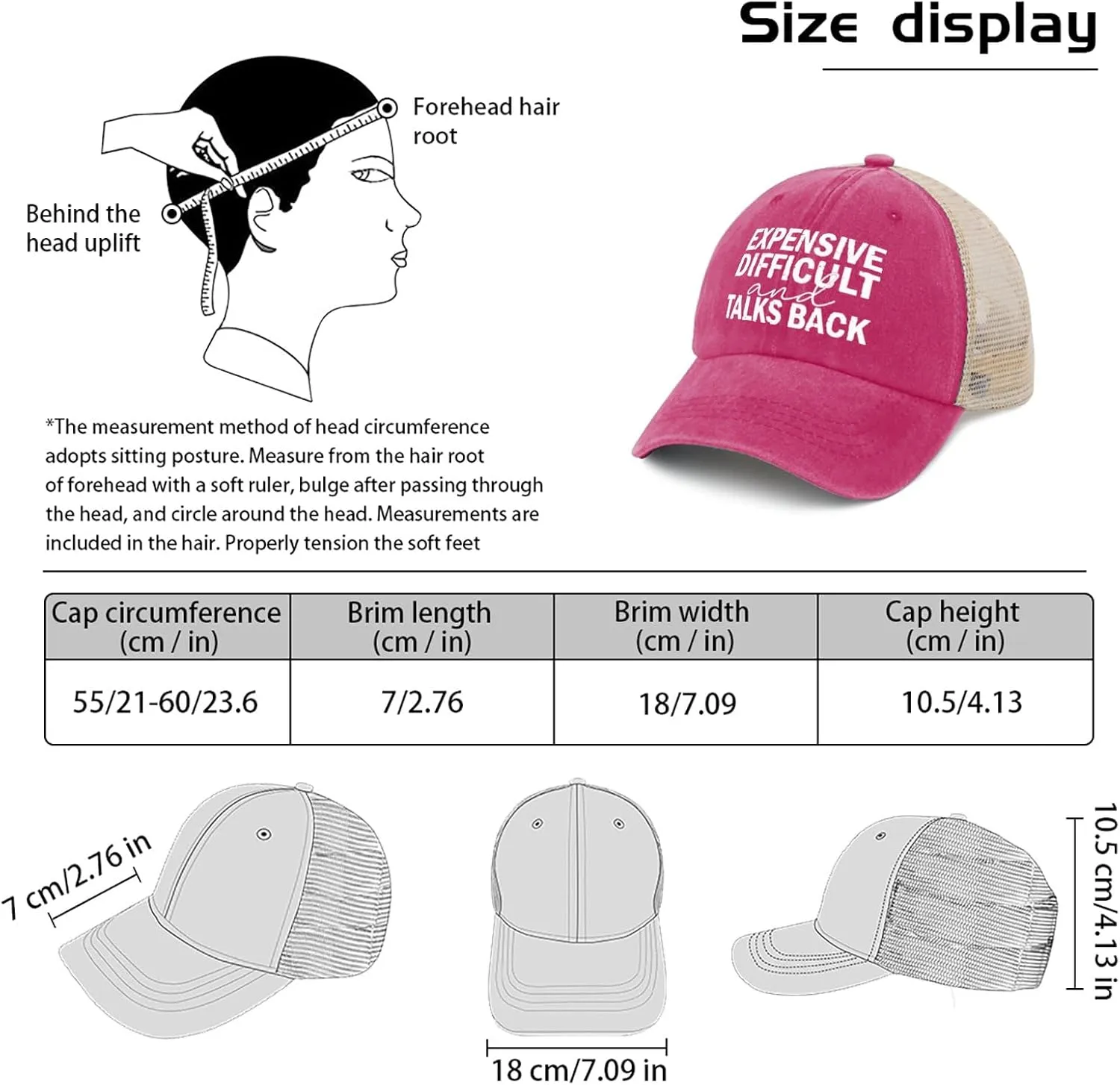 Hat Mens with Design Denim Hats Men AllBlack Cycling Cap Humor Unique Gifts for Writer