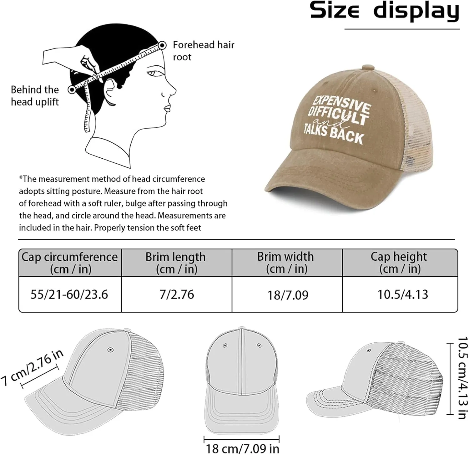 Hat Mens with Design Denim Hats Men AllBlack Cycling Cap Humor Unique Gifts for Writer