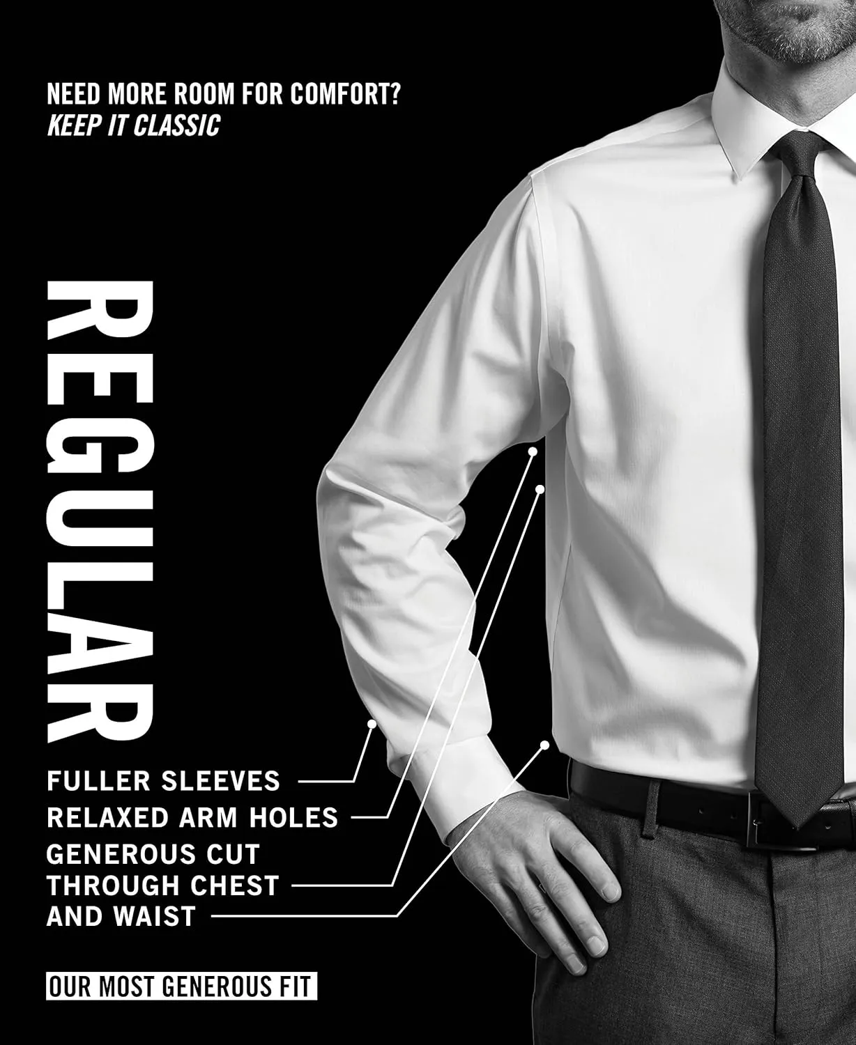 Kenneth Cole Men's Regular Fit Solid Dress Shirt - Amazon Exclusive