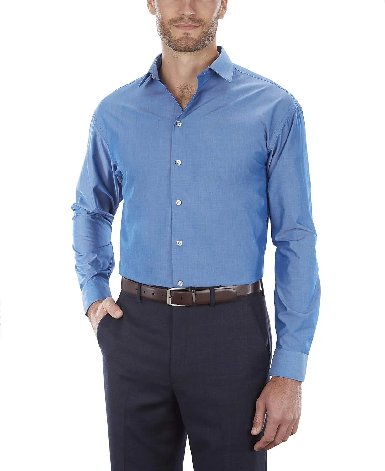 Kenneth Cole Men's Regular Fit Solid Dress Shirt - Amazon Exclusive