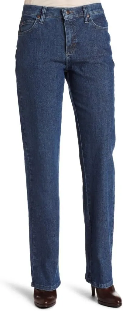 LEE Women's Relaxed Fit Straight Leg Jean, Premium Stone, 6 Short