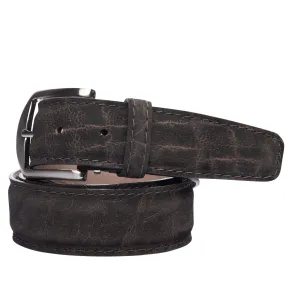 LEN Belt Licensed & Registered Sueded Elephant Chocolate STK