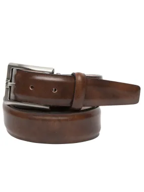 LEN Belts Italian Marbled Calf Belt in Pecan
