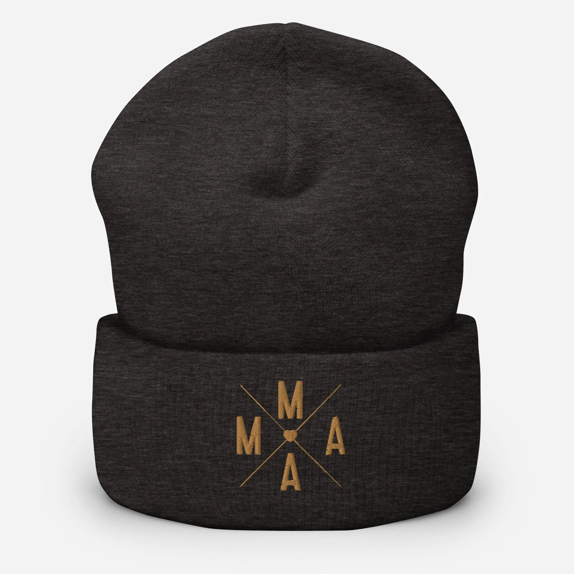 Mama embroidered cuffed beanie