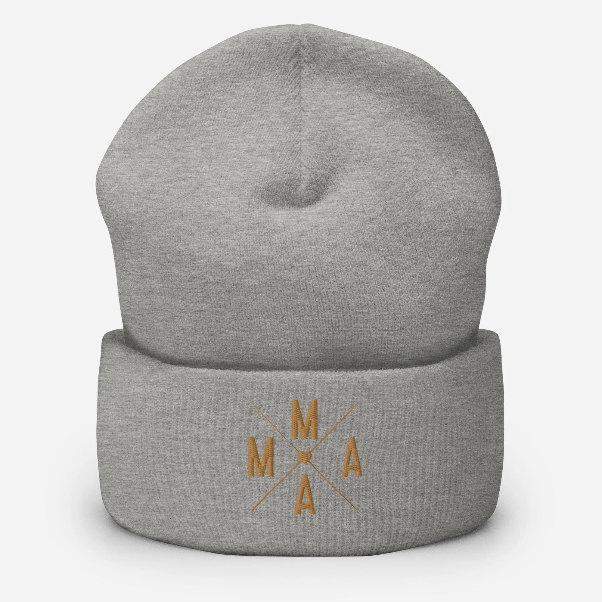 Mama embroidered cuffed beanie