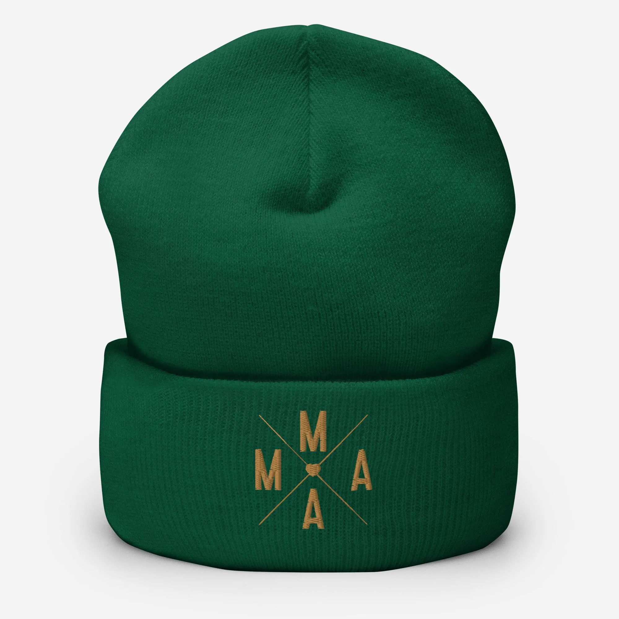 Mama embroidered cuffed beanie