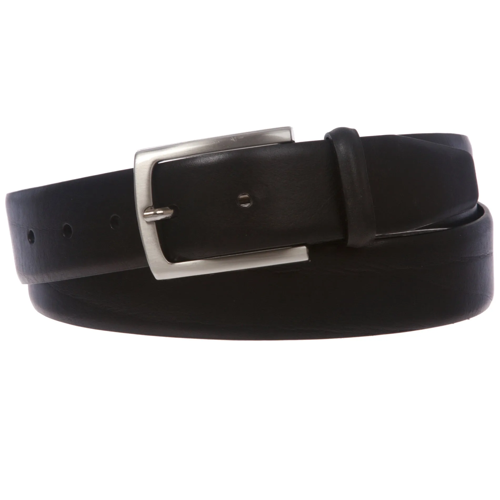 Men's Feather Edged Italian Leather Dress Belt