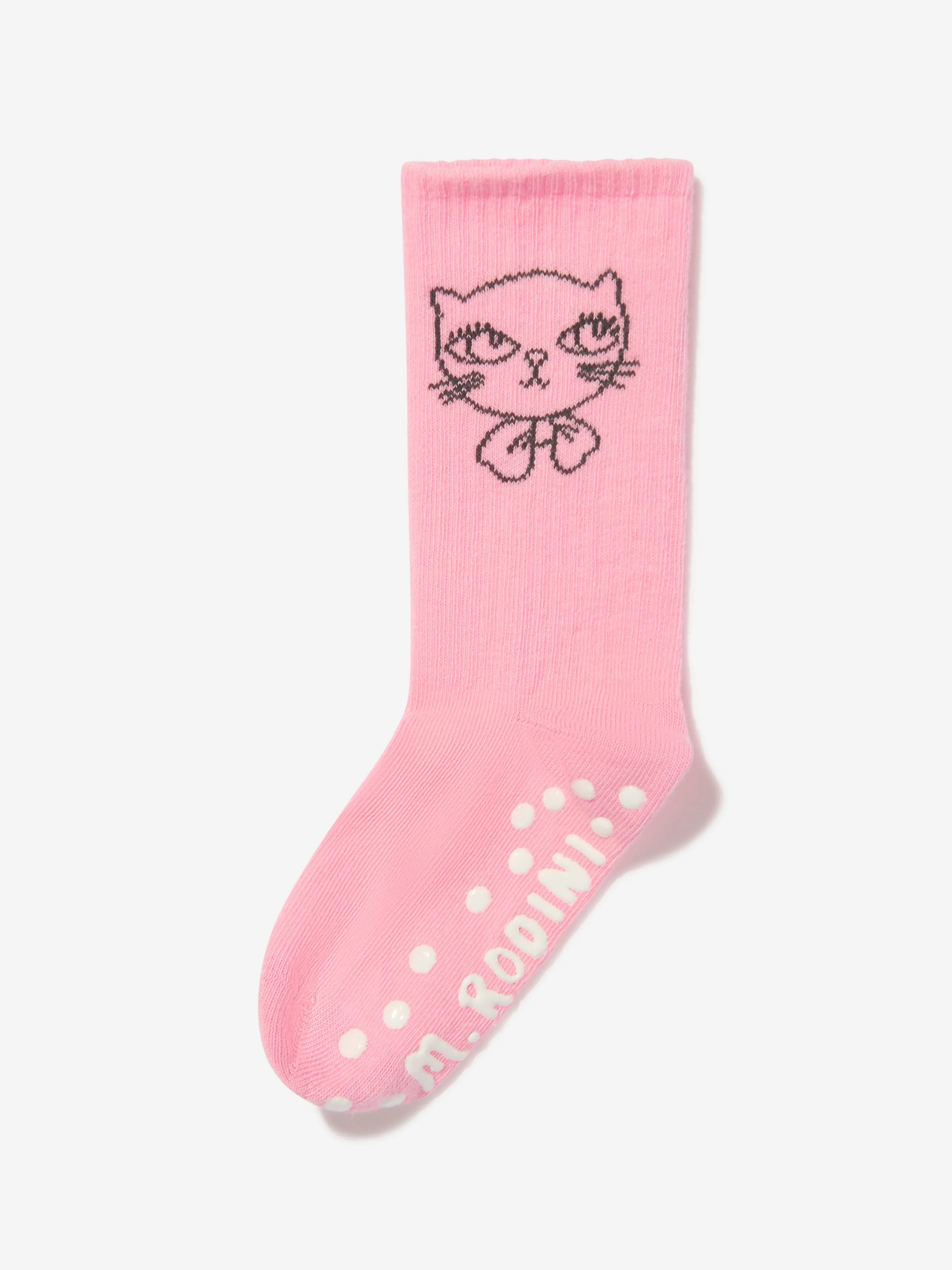 Mini Rodini Girls Cathletes Antislip Socks in Pink