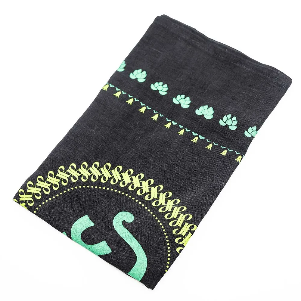 Organic Hemp Bandana - Buddha Om Design (22 x 22)