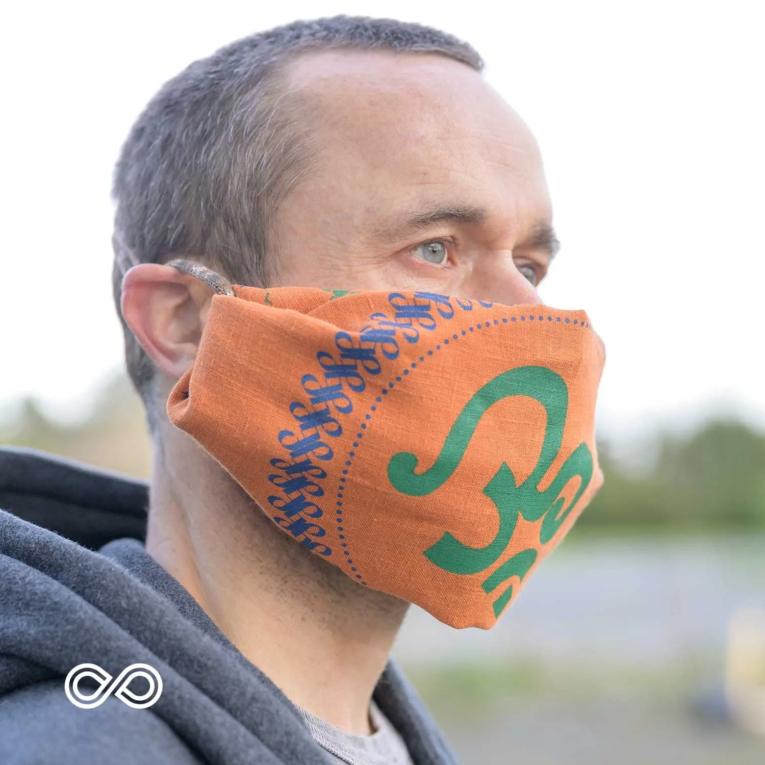 Organic Hemp Bandana - Buddha Om Design (22 x 22)