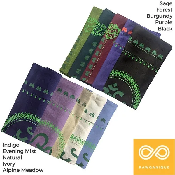 Organic Hemp Bandana - Buddha Om Design (22 x 22)