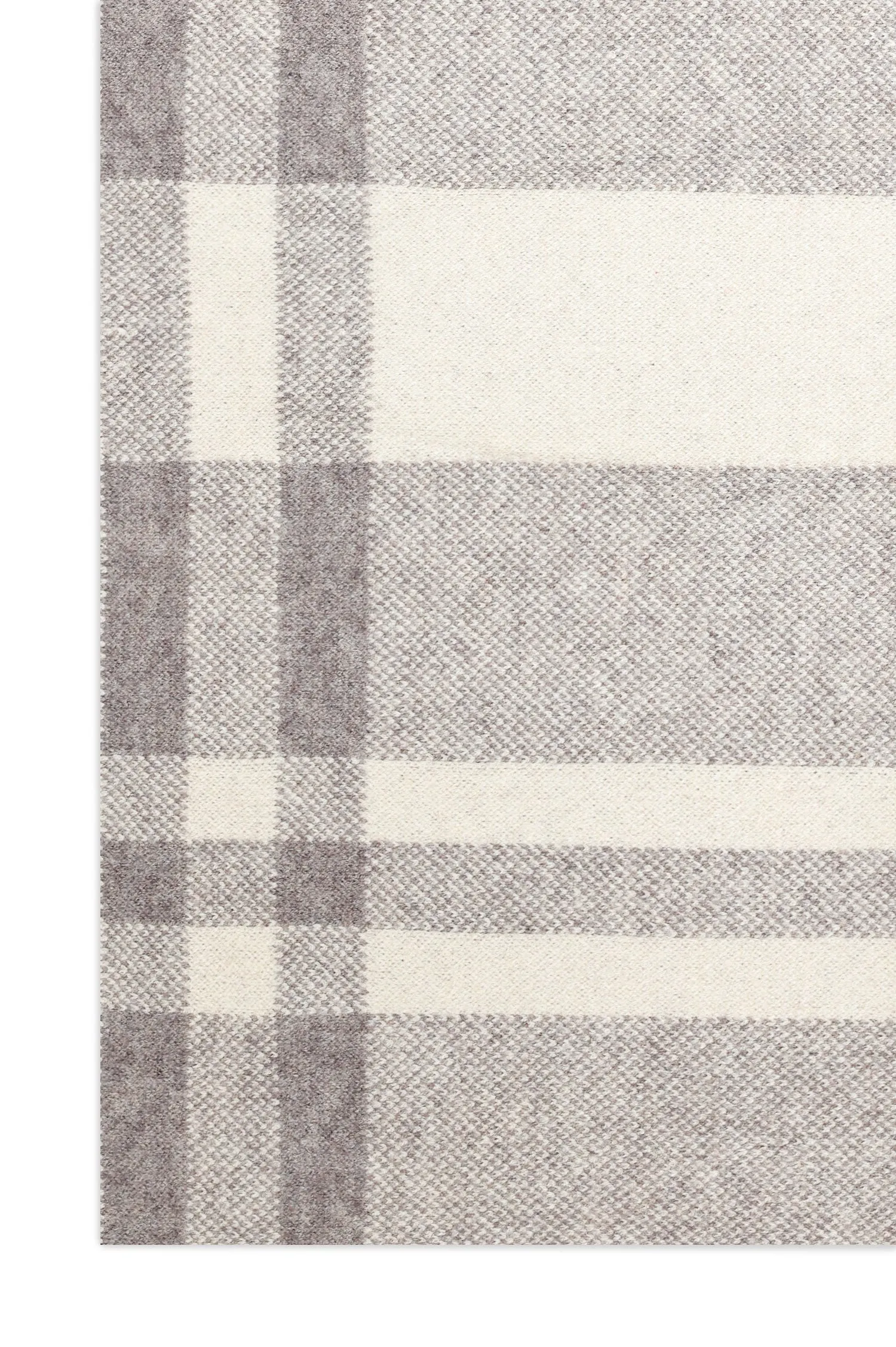 PLAID BORDER SCARF-KHAKI