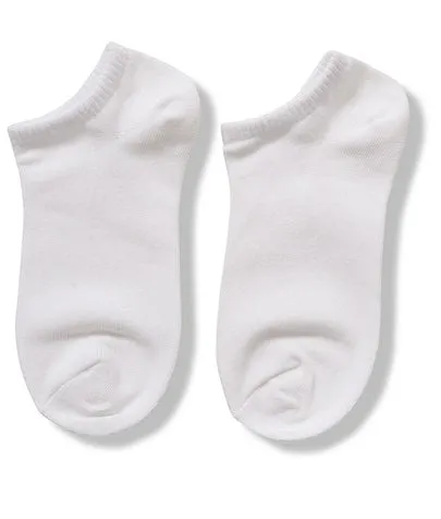 Plain Low-Cut Socks - White
