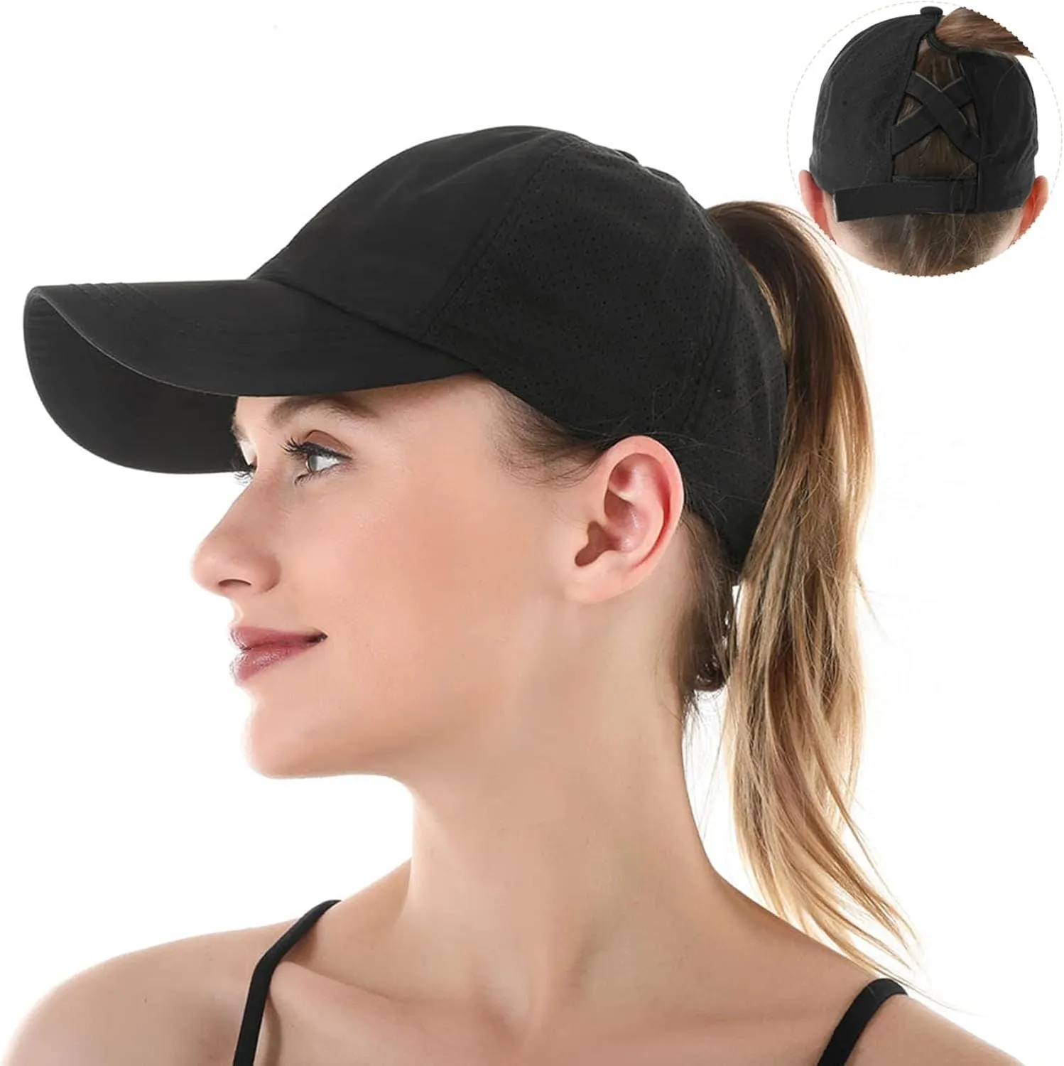 Ponytail Hats for Women Baseball Caps High Messy Buns Women Hats Baseball Caps Breathable Quick Dry Running Hats for Women