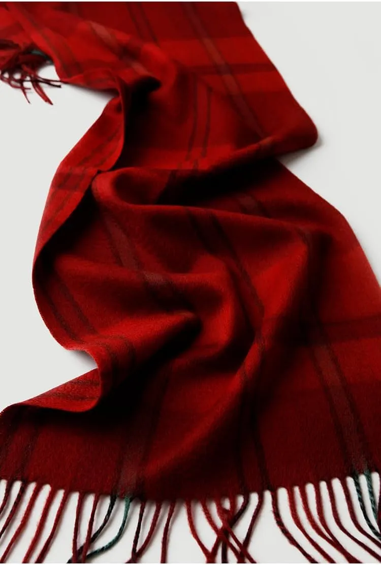 Scarf for Women Lamb Wool and Cashmere Scarves Winter Luxury Scarf with Gift Box