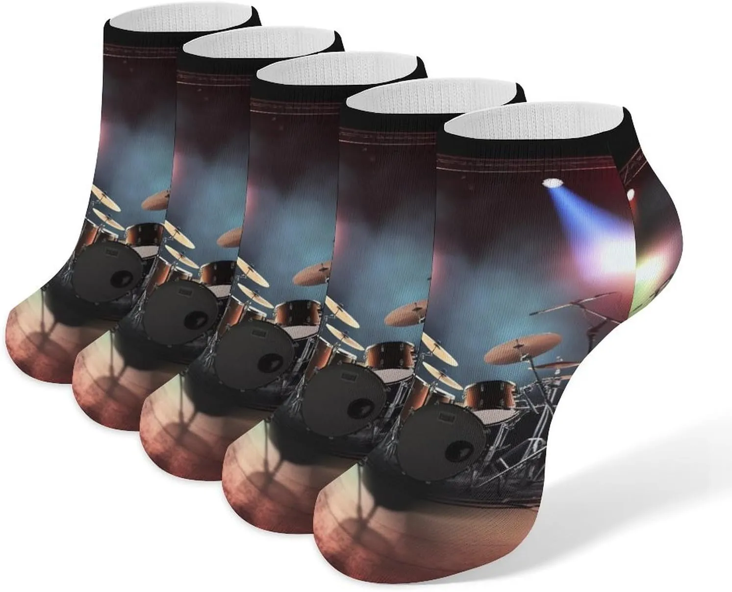 Women Socks Rock Band Stage Printed Christmas Socks Ankle Socks Athletic Socks Slipper Socks No Show Socks